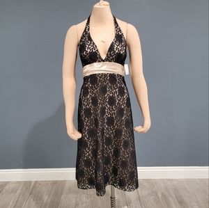 Vintage Betsy & Adams lace halter dress 4